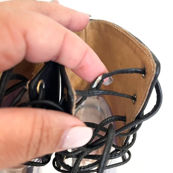 Samanta Victorian Whimsigoth Bootie Heels Size 8.5M Black Leather Witchy Punk - Picture 11 of 11